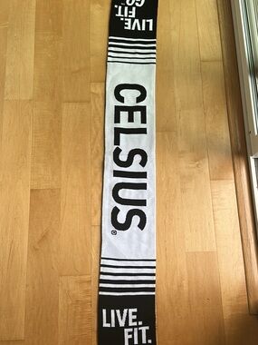 Ruffneck Black and White Reversible Celsius Logo Scarf.
